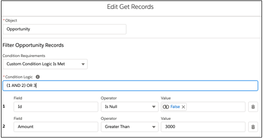 Salesforce flow builder logic