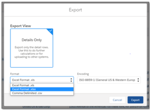 Salesforce Report Export