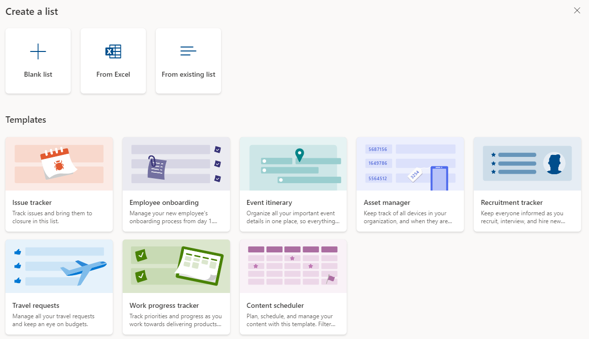 Creating SharePoint Lists