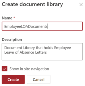 Creating SharePoint Libraries