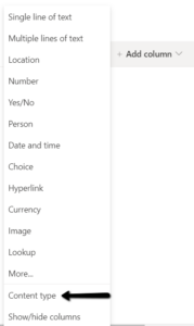 Creating SharePoint Content Types Instructions
