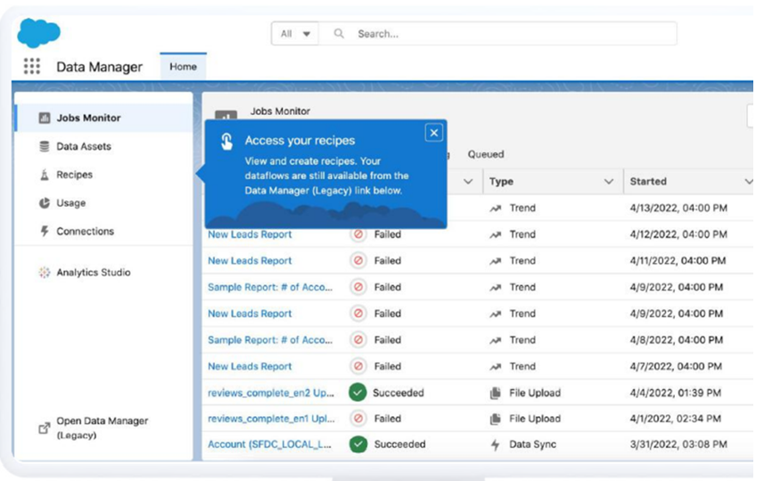 Managing Salesforce data