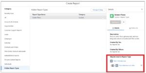 Salesforce Custom Report Type Structures